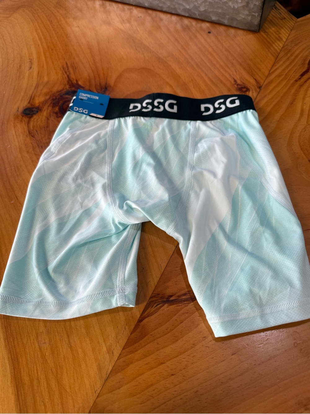 Boys’ NWT Compression Boxer Briefs — aqua M